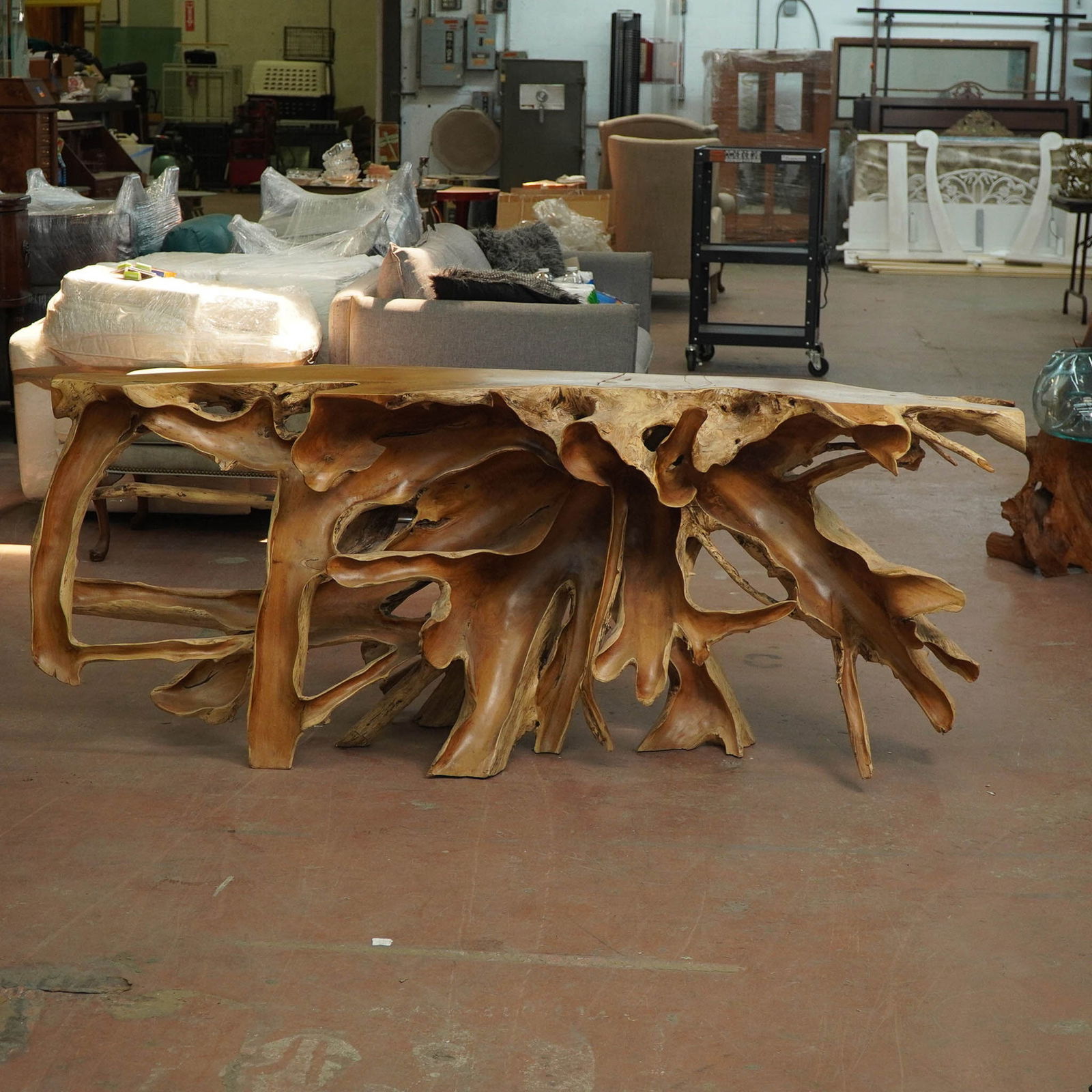 Tree Root Console Table with Natural Live Edge (1 of 10)