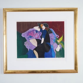 Itzchak Tarkay Limited Edition Silkscreen, Signed and Numbered