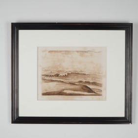 Sepia Landscape Etching, From the Original Drawing in Earl Spenser Coll.