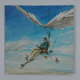 Annette Krauss Rose, Original Oil on Board, Wuzzie Rides Too