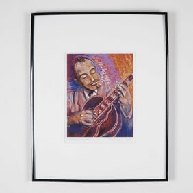 Django Reinhardt Lithograph, Signed Artist’s Proof