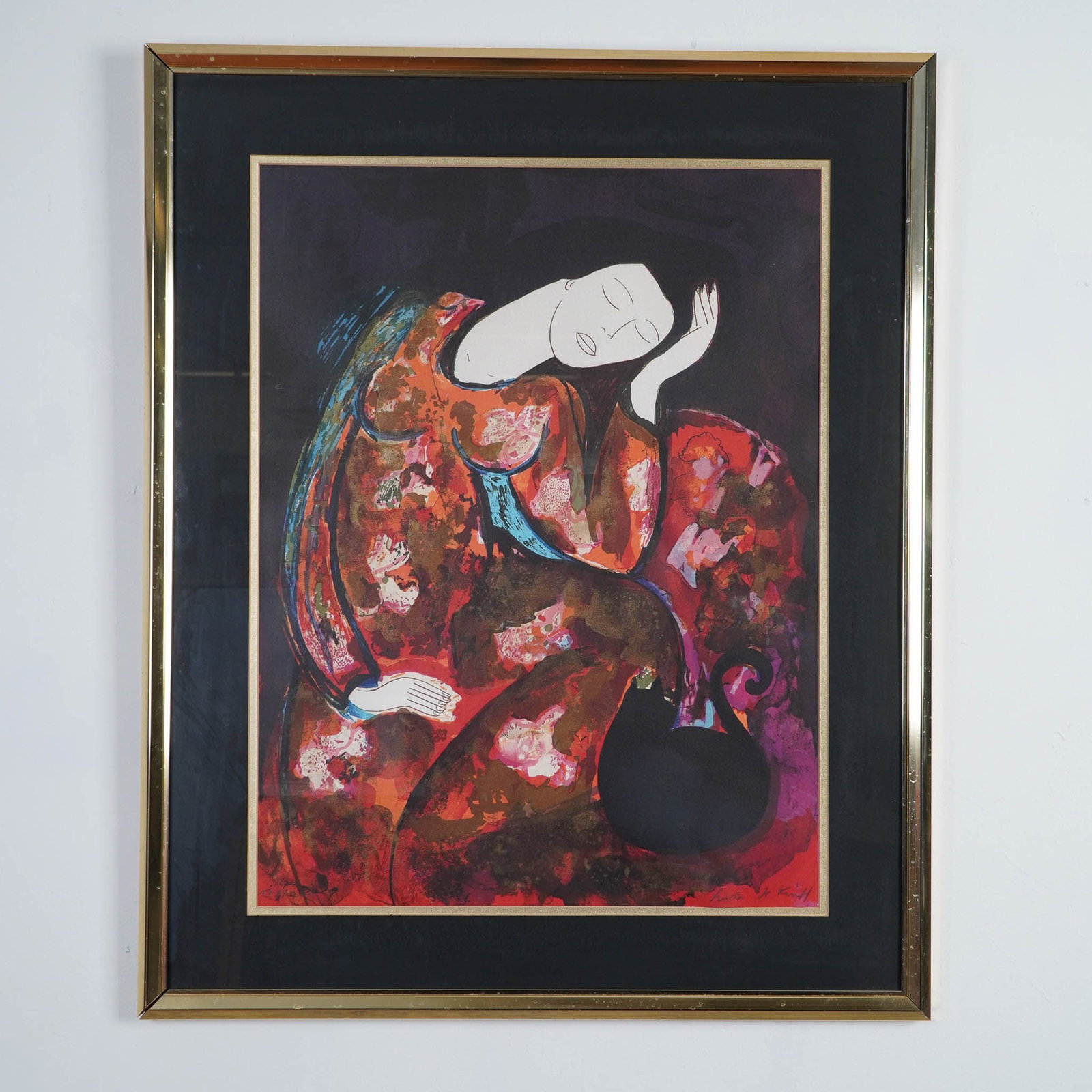 Linda Le Kinff Limited Edition Lithograph, Colette, Signed (1 of 4)