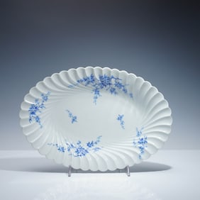 Haviland Limoges Porcelain Platter, Blue Floral