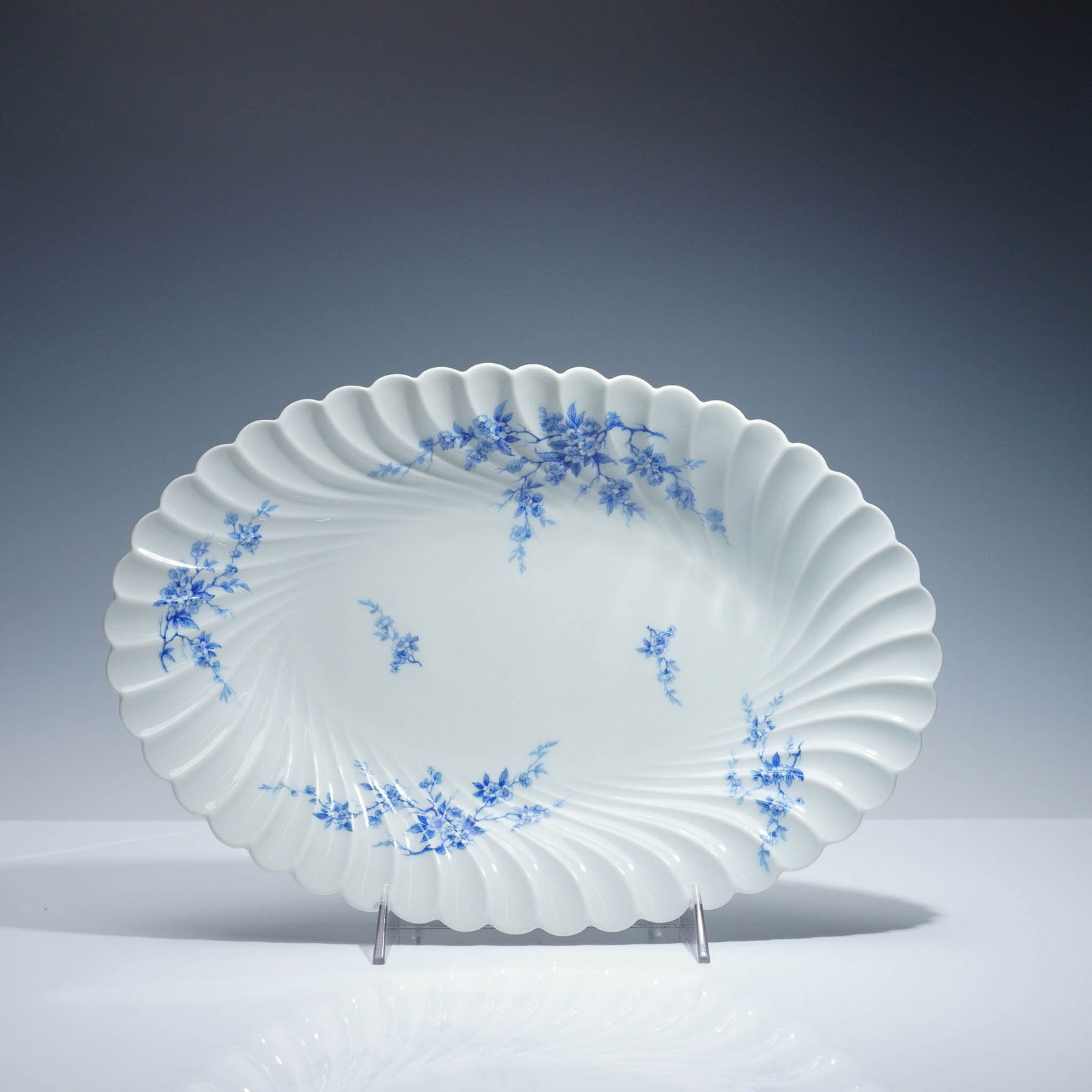 Haviland Limoges Porcelain Platter, Blue Floral (1 of 4)
