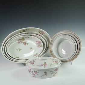 9pc Aluminite Frugier Limoges Serving Dishes