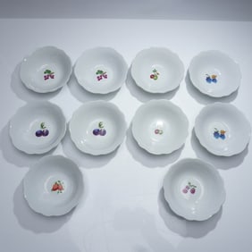 10pc Cordon Bleu BIA Fruit Motif Bowls