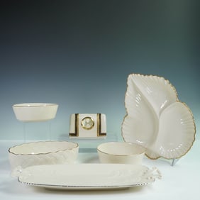 6pc Lenox Porcelain Set with Clock and Serving Pieces