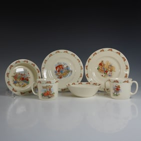 6pc Royal Doulton Bunnykins Children's Tableware