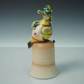 Todd Warner Ceramic Dragon Bell, Signed 2004