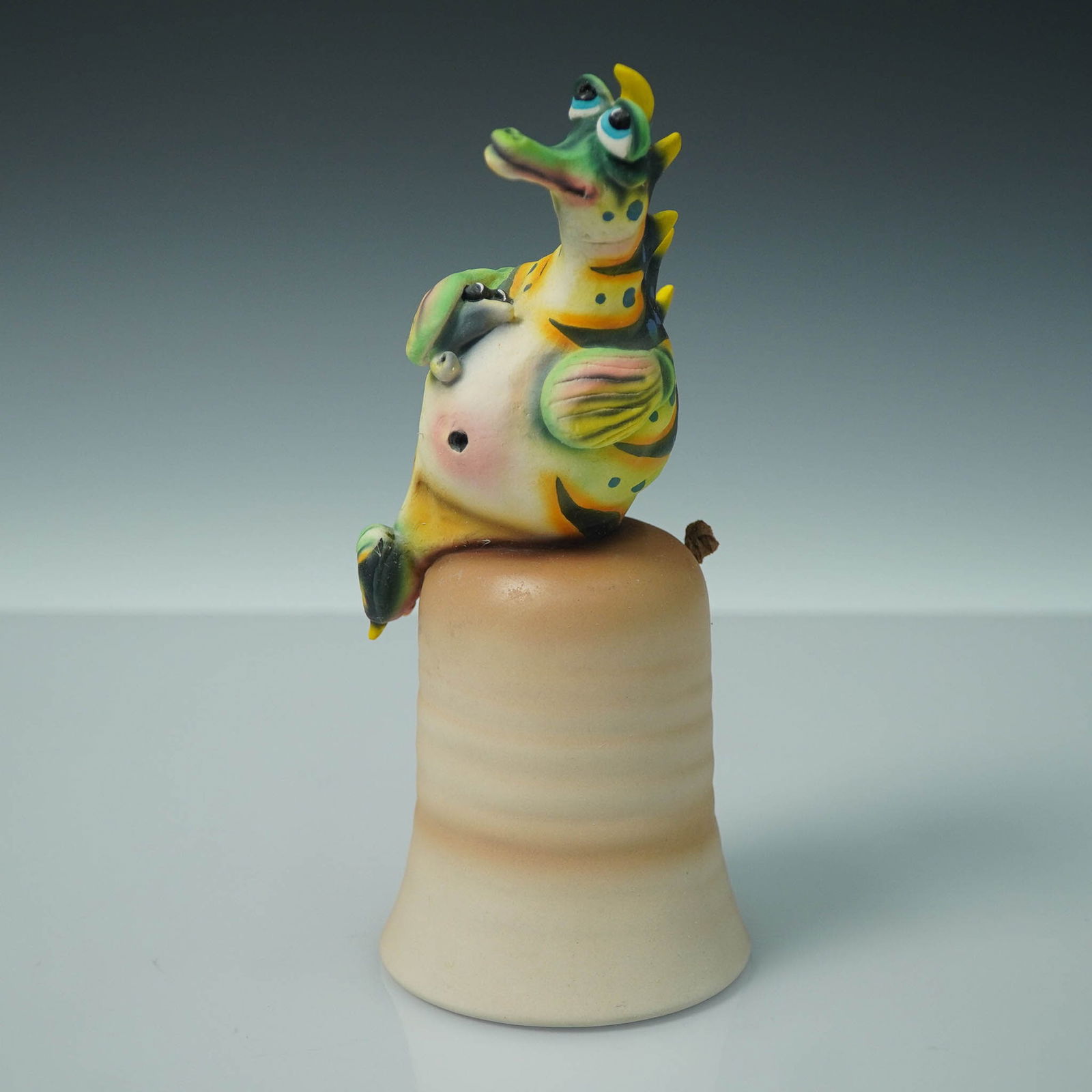 Todd Warner Ceramic Dragon Bell, Signed 2004 (1 of 6)
