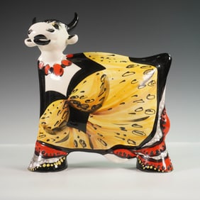 Anatoly Turov Cow Parade Matador Hand-Painted Ceramic Figurine