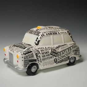 Beatles Newspaper Taxi Cookie Jar by Vandor