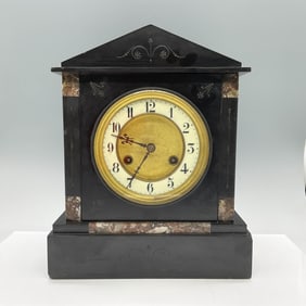 Antique Victorian Slate Mantel Clock