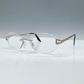 Vintage Tiffany & Co. Gold Eyeglasses & Case, Lunettes
