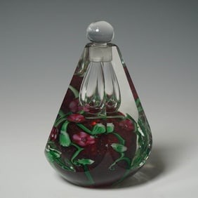 Vandermark Art Glass Perfume Bottle with Stopper, LE