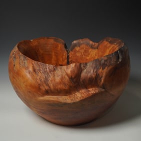 Monumental Turned Wood Centerpiece Bowl