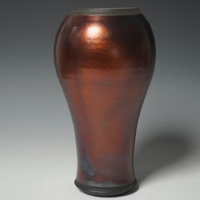 Raku Pottery Vase by Colombo, 1983