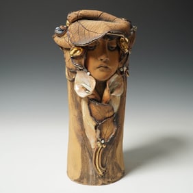Julie Morrison Ceramic Sculpture Female Bust Vase
