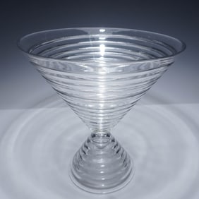 Riedel Crystal Spiral Cut Clear Glass Vase