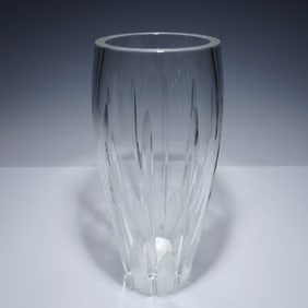 Royal Doulton Crystal Vase, Vertical Panel Cut