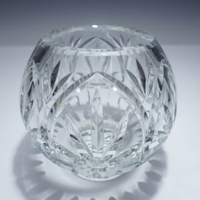 Cut Crystal Rose Bowl Vase
