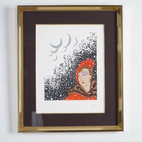 Erte Limited Edition Serigraph, Winter, Signed and Numbered