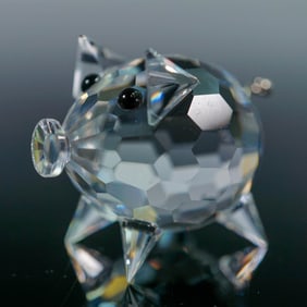Swarovski Crystal Figurine, Mini Pig