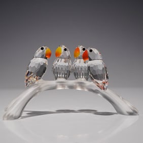 Swarovski Crystal Figurine, Lovebirds Baby 199123