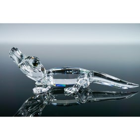 Swarovski Crystal Figurine, Miniature Alligator