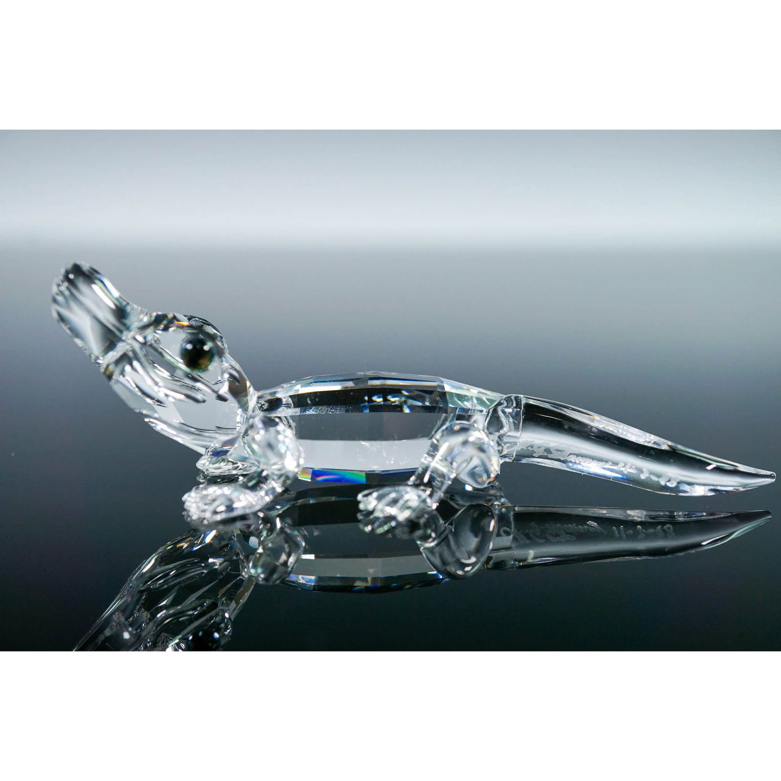 Swarovski Crystal Figurine, Miniature Alligator (1 of 5)