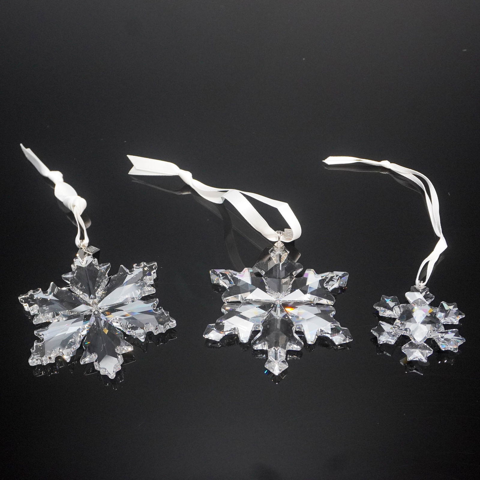 3pc Swarovski Crystal Christmas Snowflake Ornaments (1 of 5)