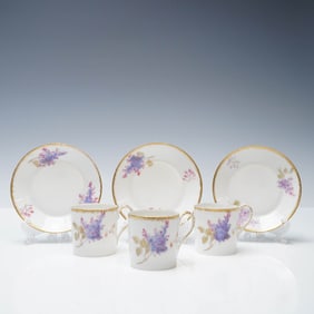 6pc J.P.L. Limoges France Cup and Saucer Set