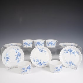 10pc Haviland France Porcelain Cup and Saucer Set H2524