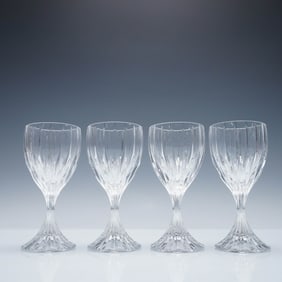 4pc Mikasa Crystal Wine Glasses, Park Lane