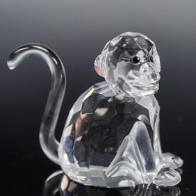 Swarovski Crystal Zodiac Monkey Figurine with Original Box