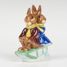 Billie and Buntie Sleighride DB4 - Royal Doulton Bunnykins