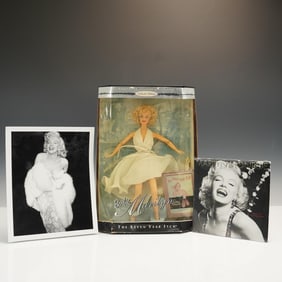 3pc Marilyn Monroe Collectible Set, Barbie Doll & Prints