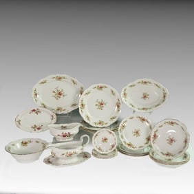 22pc Johann Haviland Moss Rose Fine China Tableware Set