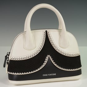 Anne Fontaine Janae Black and White Handbag