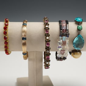5pc Vintage Costume Jewelry Bracelets