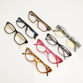 7pc Assorted Fashion Eyeglass Frames in Varied Styles