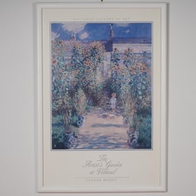 Claude Monet NGA Exhibition Poster, The Artist's Garden at Vetheuil