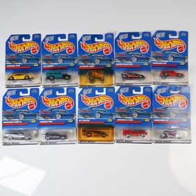 10pc Mattel Hot Wheels Die Cast Metal Toy Cars