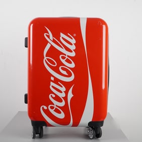 Coca-Cola Branded Red Hardshell Rolling Suitcase