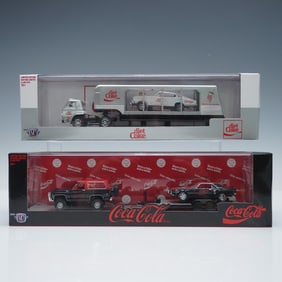 2pc M2 Machines Die-Cast Car and Transporter Set, Coca Cole and Diet Coke