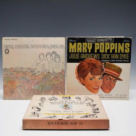 3pc Vinyl Records, Mary Poppins, Monkees, Alice in Wonderland
