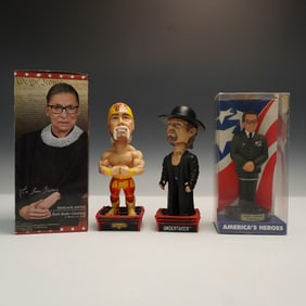 4pc Bobblehead Lot, Ginsburg Powell Hogan Undertaker