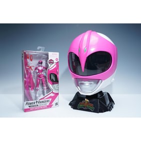 2pc Power Rangers Lightning: Mighty Morphin Pink Ranger Helmet & Figurine