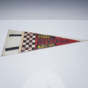 1965 Riverside Raceway USRRC Felt Pennant