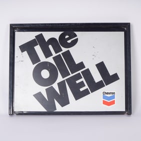Chevron The Oil Well Dual Sided Trade Sign